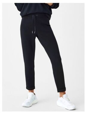 Spanx AirEssentials Tapered Cuff Pant Black High Rise Joggers Large L/G